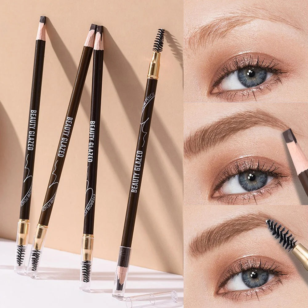 1PC Eyebrow Pencil Tattoo Waterproof Eye Brow Pencil Tint Makeup Cosmetics 4 Colors Microblading Long Lasting Eyebrow Pen Vue