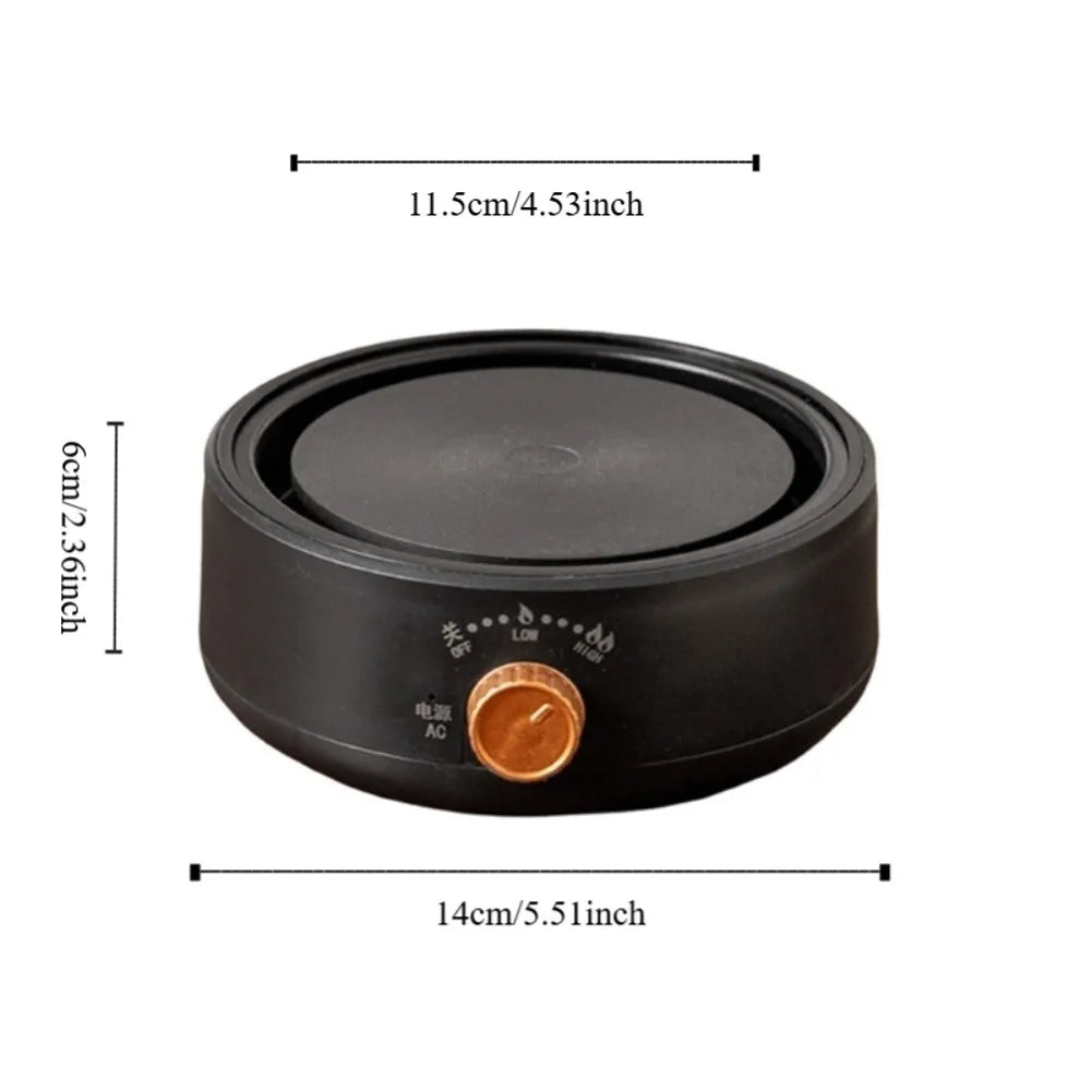 Household Adjustable Temperature Electric Stove Universal Anti-slip Electric Teapot Heater Mini Round Coffee Pot Burner Winter Vue