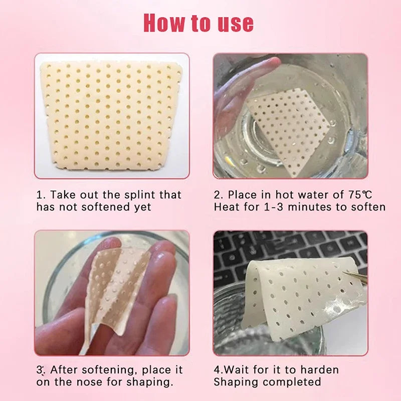 Self-shaping Nose Splint Low Temperature Thermoplastic Nose Job Adhesive Tape Fracture Splint Provide External Support Fixation Vue