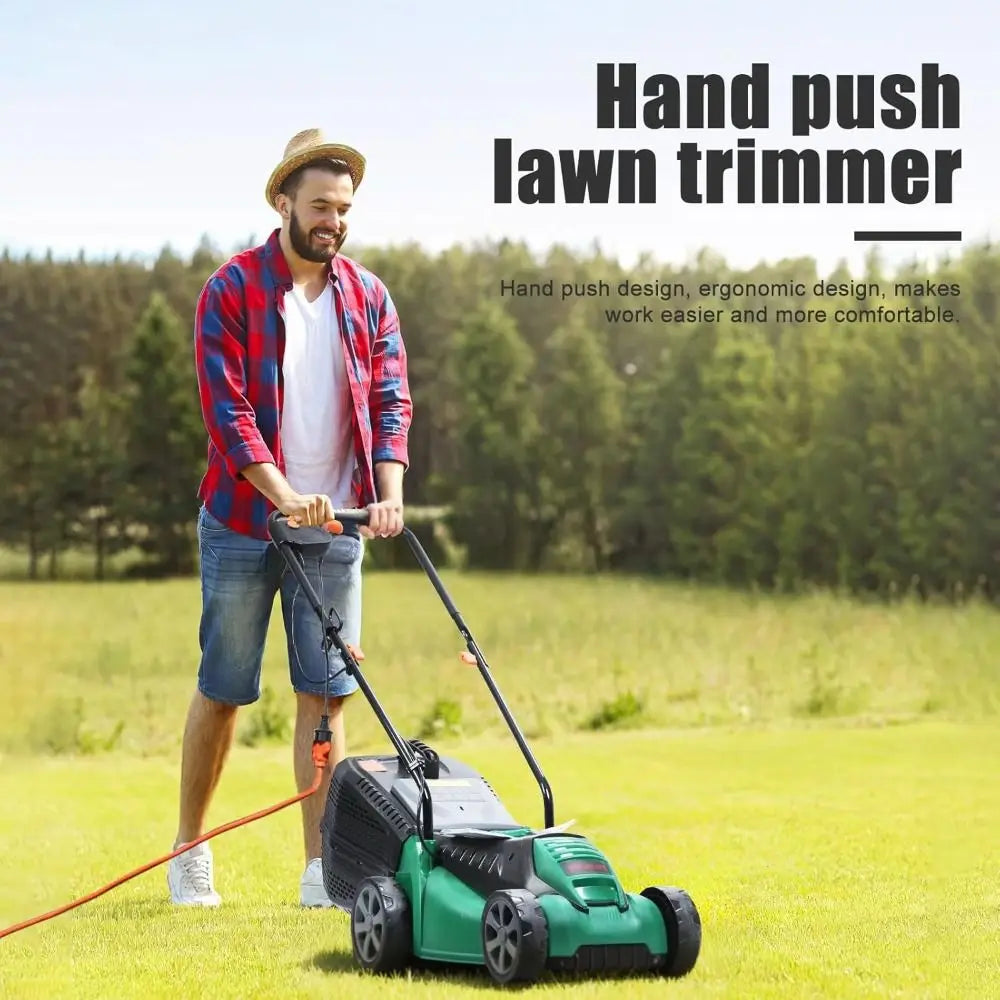 1600w Hand-Pushed Electric Lawn Mower Powerful Push-Style Electric Self-Propelled Lawn Mower Adjustable Foldable Vue