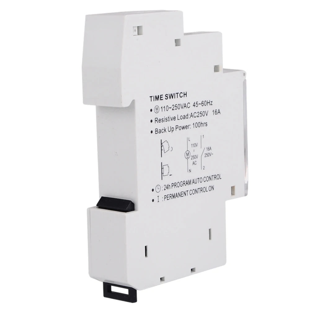 TM610L 110~250VAC Universal Input 15mins Interval 24 Hours Analog Timer Switch DIN Rail Installation with Indicator Light Vue