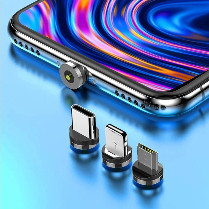 9pcs Converter Charging Cable Adapter For Mobile Phone 360 Degree Rotation Magnetic Tips Replacement Parts Easy Operate Durable Vue