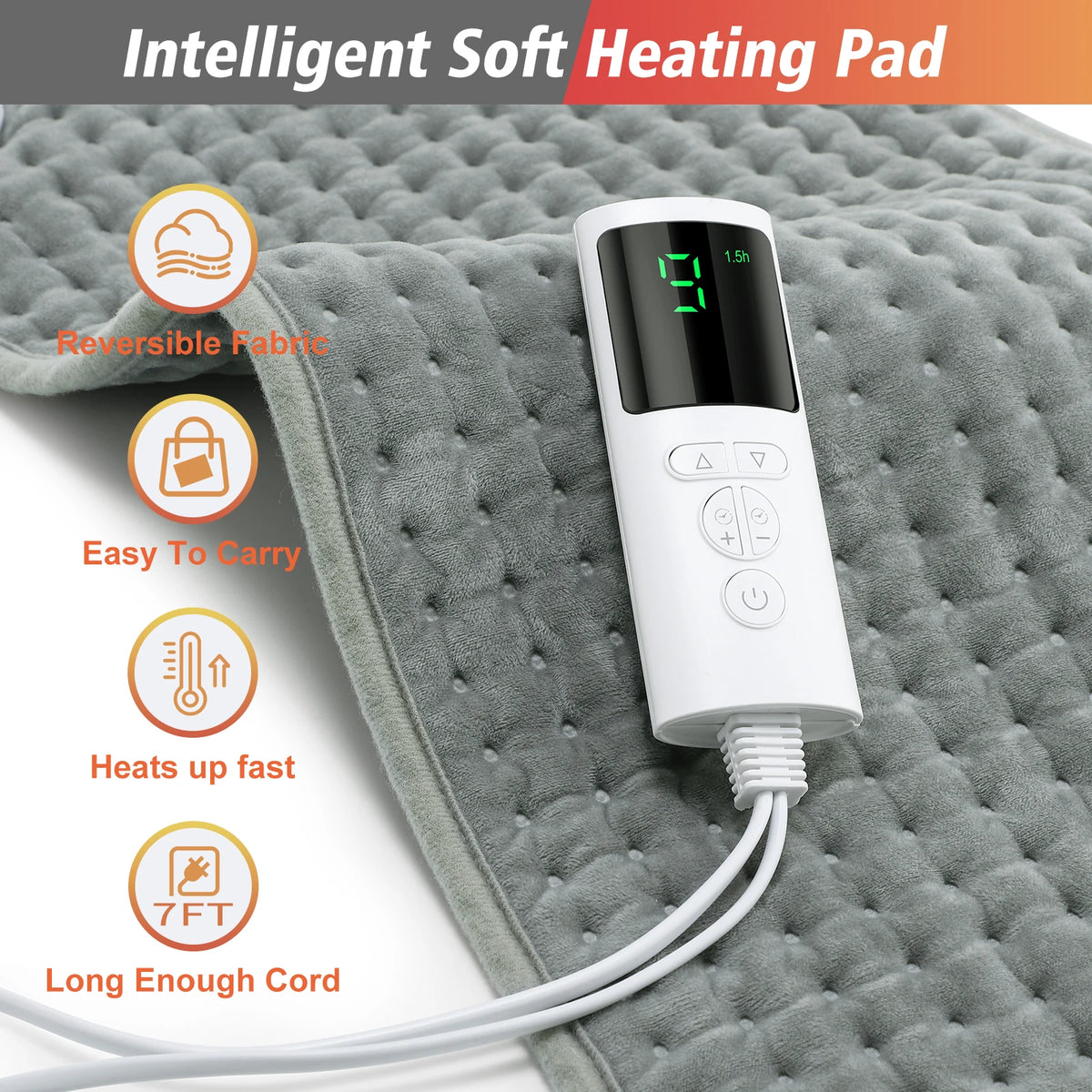 Electric Heating Pad Thermal Mat – Neck, Back & Body Warmer Electric Heating Pad Vue