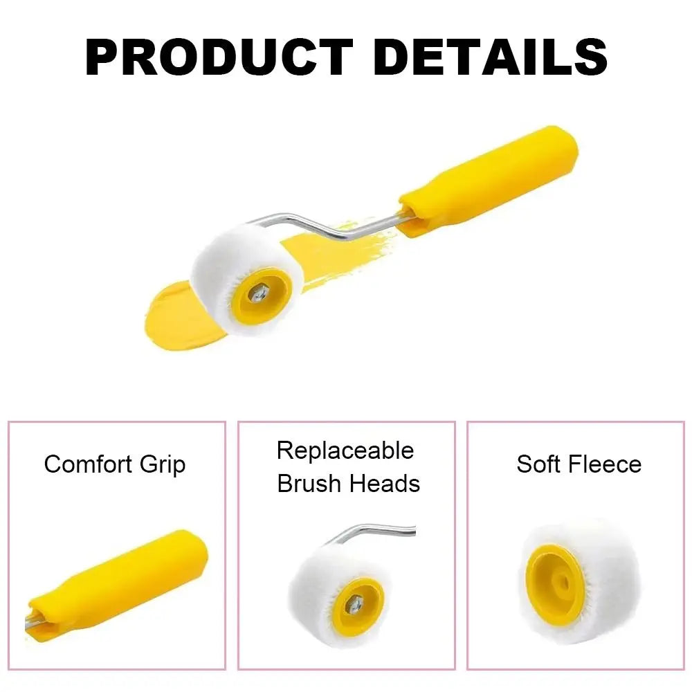 Plastic Mini Paint Rollers Wool Ergonomic Design Trim Edge Brush Roller Touch Up Trim Edge Durable Wool Roller Brush Ceilings Vue