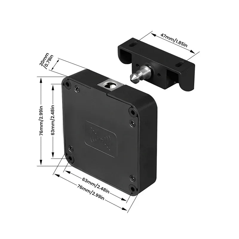 Tuya Bluetooth Smart Wood Cabinet Lock App Remote Control Monitoring Keyless IC Card Unlock Door Locker Furniture Drawer Vue