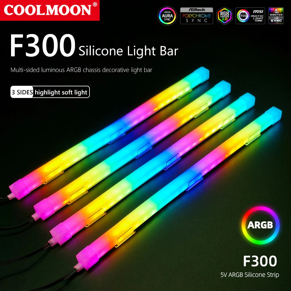 ARGB 5V 3-Pin Silicone LED Strip 26 LEDs | AURA SYNC PC Case PC RGB Light Strip Vue China Mainland