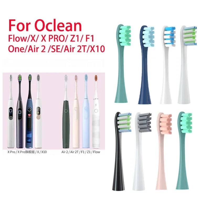 Brush Heads For Oclean Flow/X/ X PRO/ Z1/ F1/ One/ Air 2 /SE Soft Sonic Toothbrush Vacuum DuPont Bristle 7pcs Replacement Heads Vue