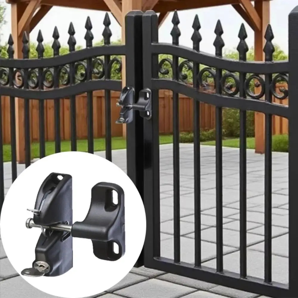Automatic Locking Automatic Locking Gate Lock With 2 Keys Lockable Lockable Gate Lock 2 Sided Secure Key Lock Gate Lock Vue