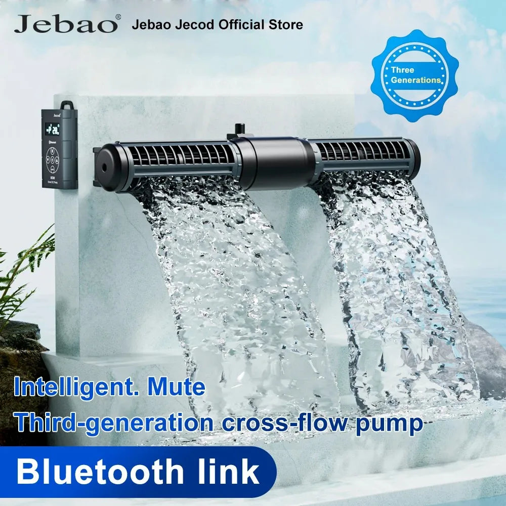 Jebao Jecod Smart Bluetooth Cross-flow Pump DCW Series Aquarium Fish Tank Circulating Flow Pump App Control DC Water Pump Vue