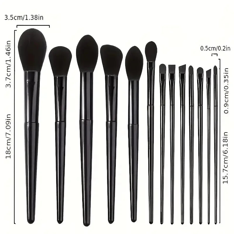 13pcs Professional Makeup Brush Set with Storage Bag Soft Fluffy Cosmetic Foundation Powder Eyeshadow Kabuki Blending Brush Vue