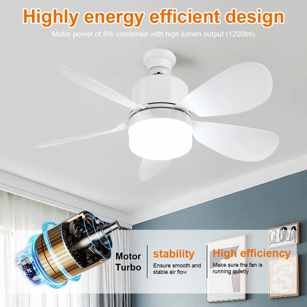 ATUOTIN LED Ceiling Fan Light with Remote, E27 Dimmable 30W/40W Ceiling Fan Light Vue