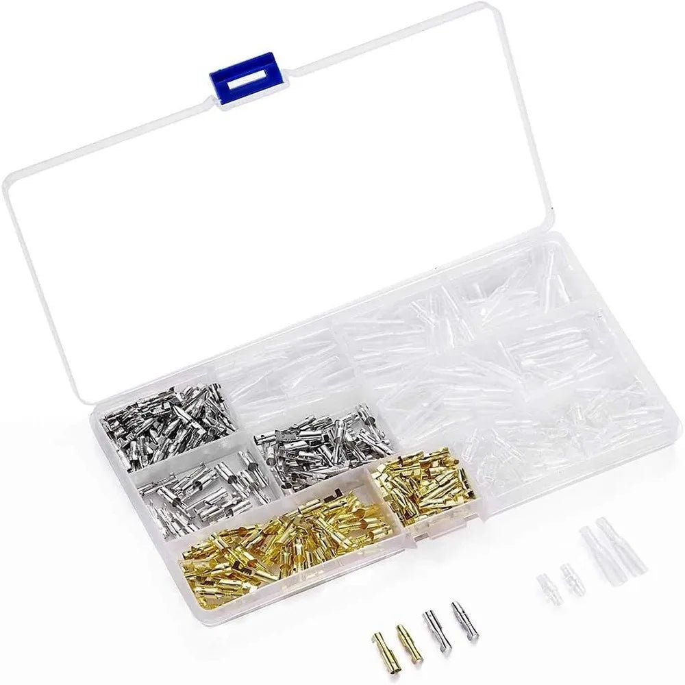 Tinplate Wire Terminal Copper Round Lug Cold Pressure Terminal Set Terminal Connector Bare Nose Lugs Circular Crimping Terminal Vue