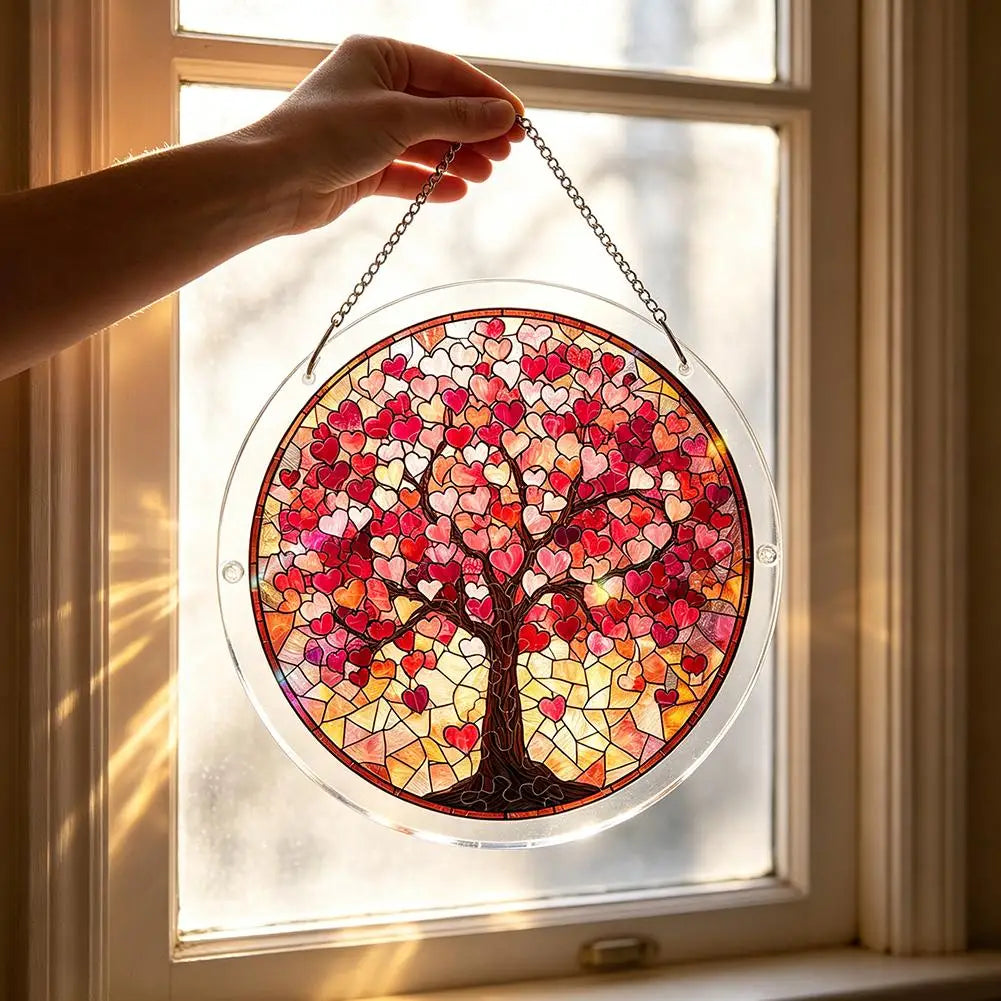 Acrylic Puzzle Suncatcher Window Hanging 7.4" Sun Catcher Garden Decor Birthday Gifts for Women Mom Home Ornament Decoration Vue