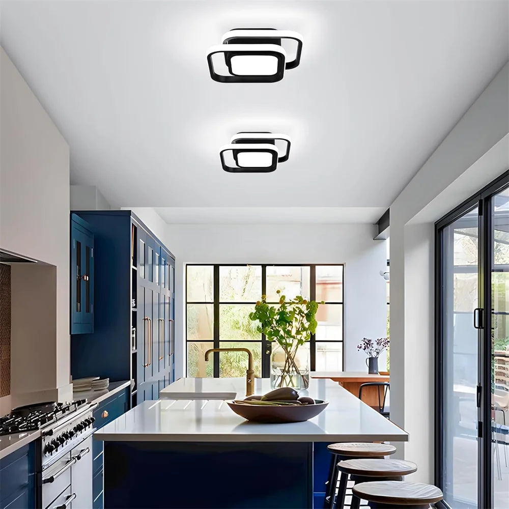 LED Ceiling Light Modern Square Ceiling Lamp for Bedroom Kitchen Living Room Study Hallway Small Asile Lamp Corridor Lights Vue