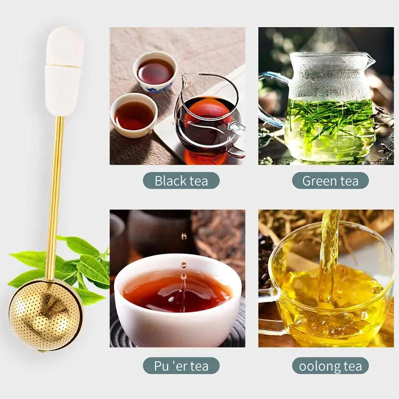 Stainless Steel Mesh Twisting Tea Ball Infuser Loose Leaf Tea Steeper Strainers Reusable Tea Infuser For Loose Tea Coffee Powder Vue