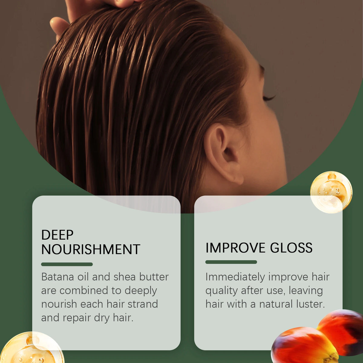 Batana Oil Hair Conditioner Strengthening Nourishing Improve Dryness Damaged Split Ends Glossy Smoothing Hair Growth Conditioner Vue
