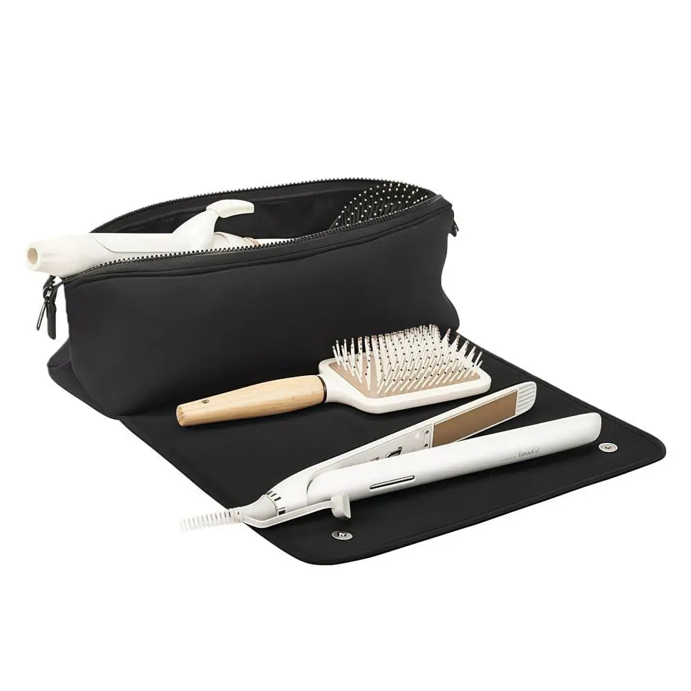 Foldable Hair Dryer Storage Bag Large Capacity Soft Magnetic Curler Storage Bag Heat Insulation Pad Compact Vue
