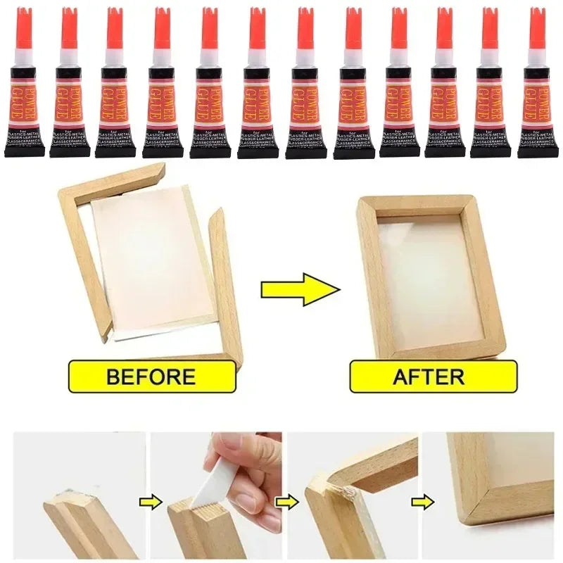 100x Liquid Super Glue Wood Rubber Metal Glass Cyanoacrylate Adhesive Stationery Store Nail Gel 502 Instant Strong Bond Leather Vue