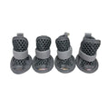 4Pcs/Set Non-Slip Su Dog Shoes Adjustable Soft Breathable Pet Sandals Soft Sole Comfortable Mesh Foot Covers Dogs Accessories Vue Grey 5