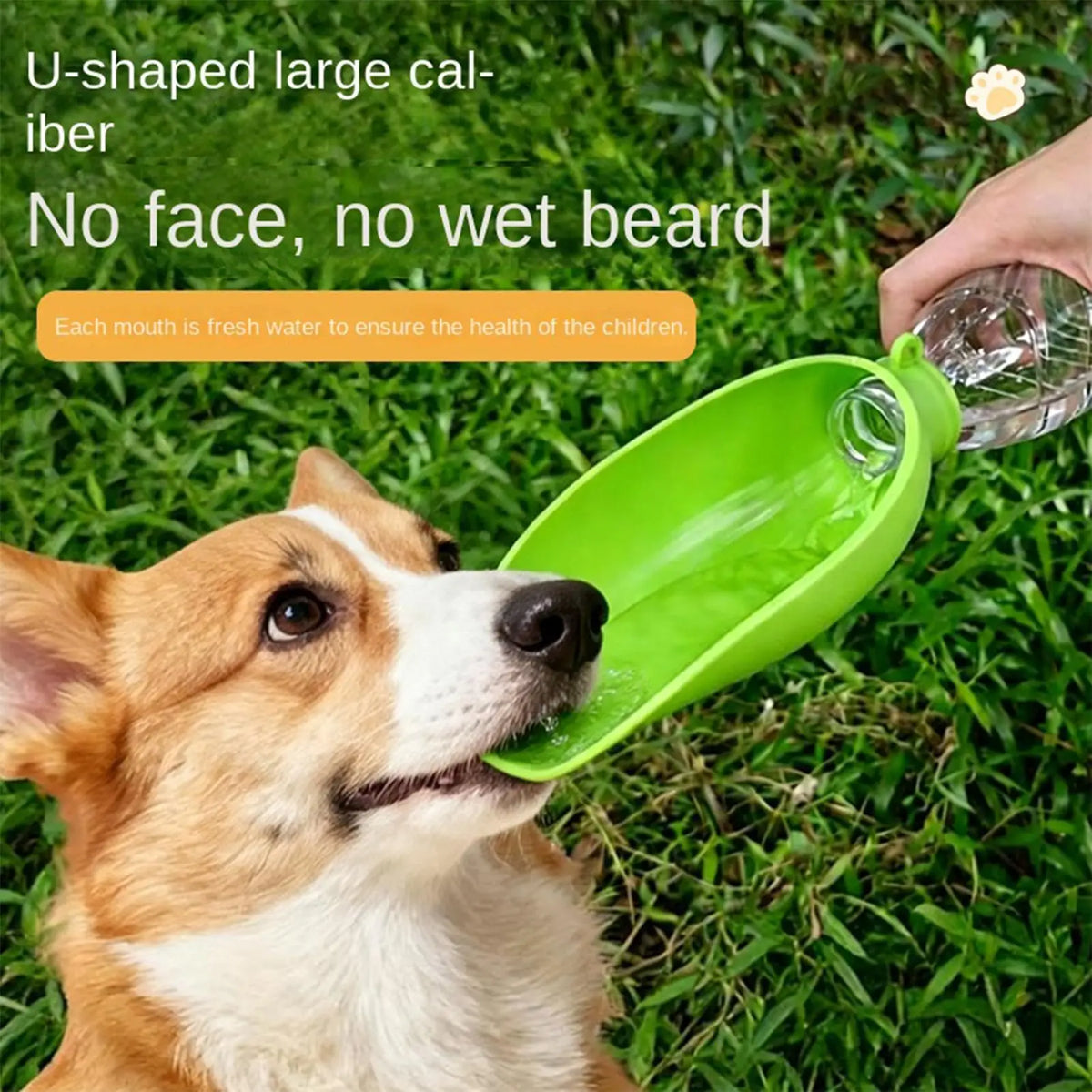 Silicone Folding Portable Dog Water Dispenser Bottle for Hiking Camping Backpacking Tailgating Adventure Road Trip Beach Vue