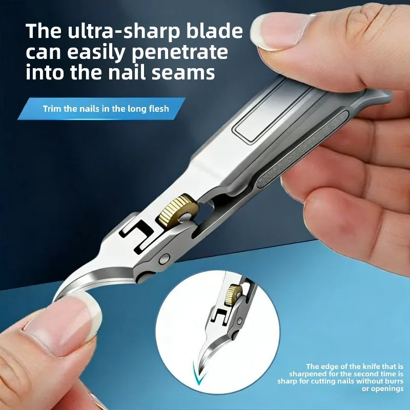 Upgraded ingrown nail clippers,equipped with nail file and gear lock, suitable for thick nails and ingrown nails Vue