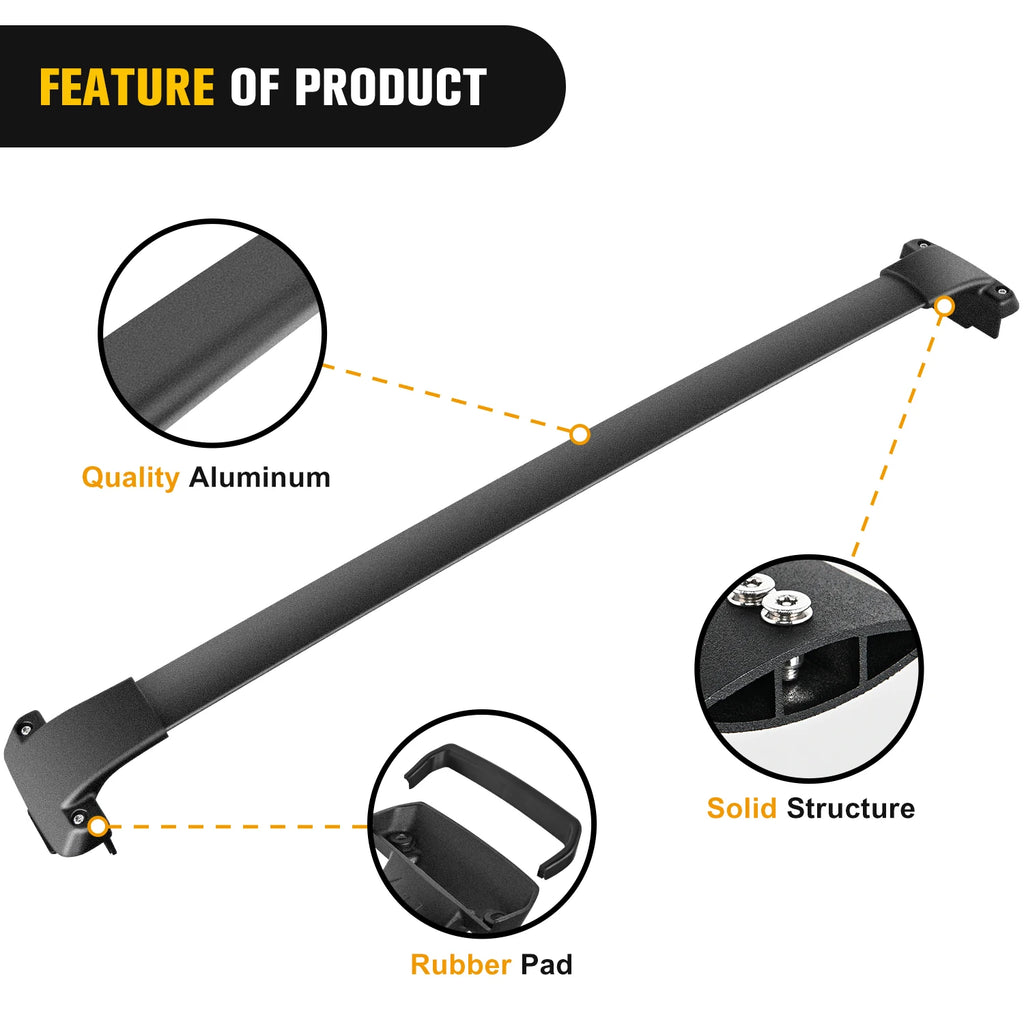 Nilight Roof Rack Cross Bars Fit for Subaru Forester 2014 2015 16 17 18 19 20 21 22 2023 Aluminum Heavy Duty Rails Crossbars with Rubber Pad for Rooftop Cargo Carrier Kayak(Only Fit Raised Side Rails) Vue
