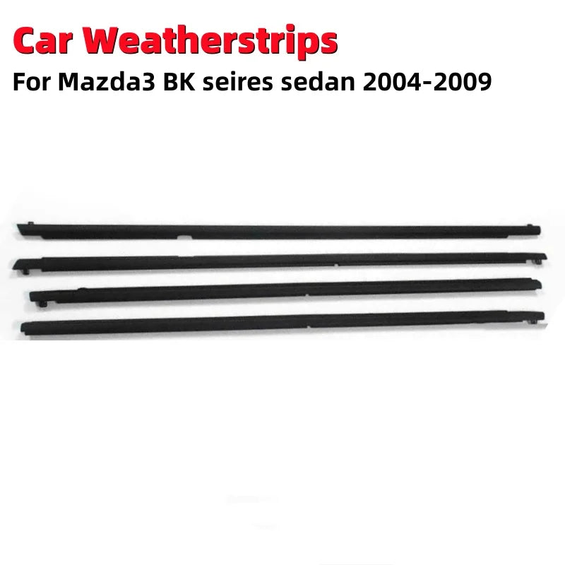 4Pcs Car Weatherstrips Waterproof Window Glass Sealing Strip for Mazda3 BK seires sedan 2004-2009 Vue Default Title