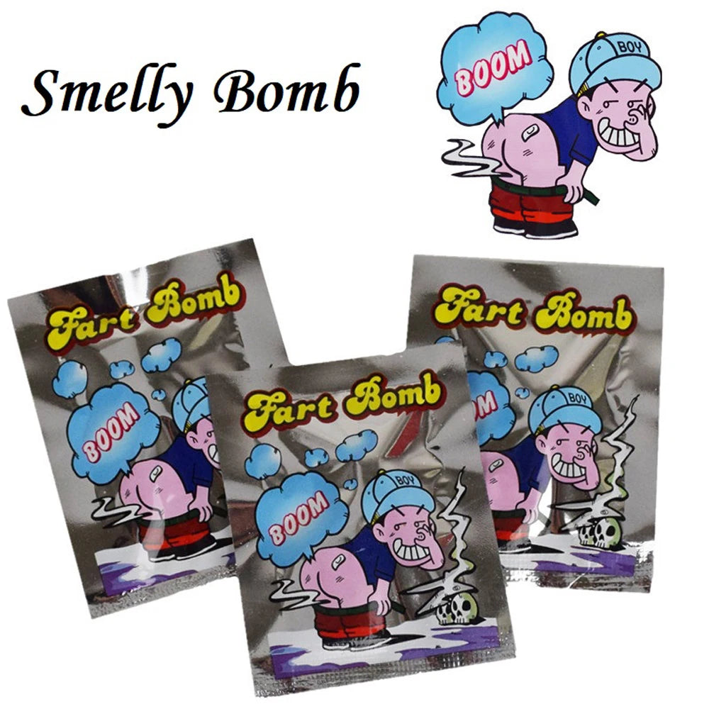 Funny Gag Practical Novelty 10Pcs/set Smelly Aroma Bombs Fart Bags Stink Vue