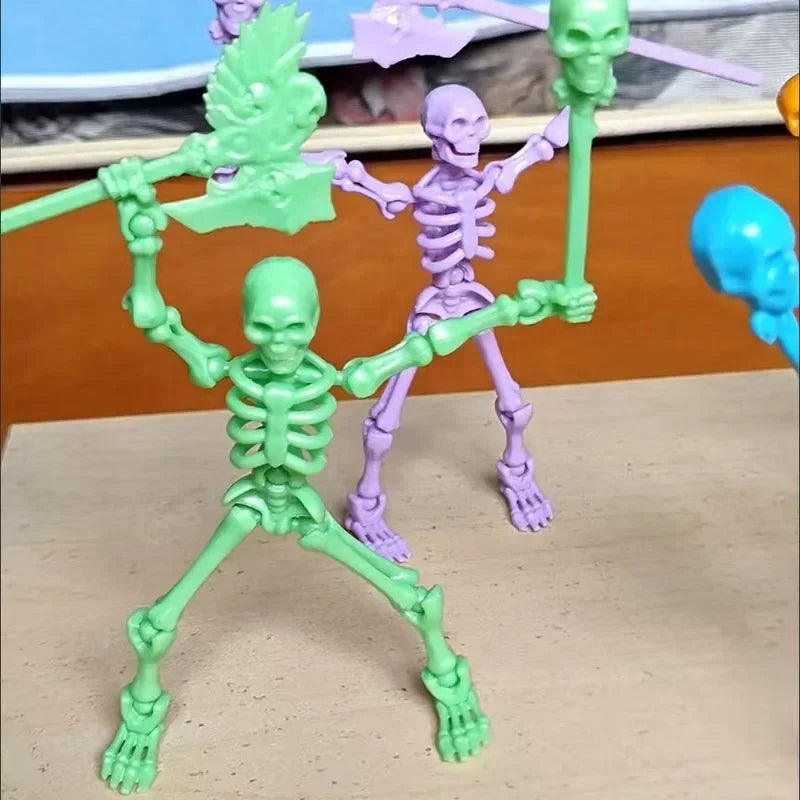 3D Printed Articulated Skeleton Fidget Toy | Poseable Figurine Articulated Figurine Vue