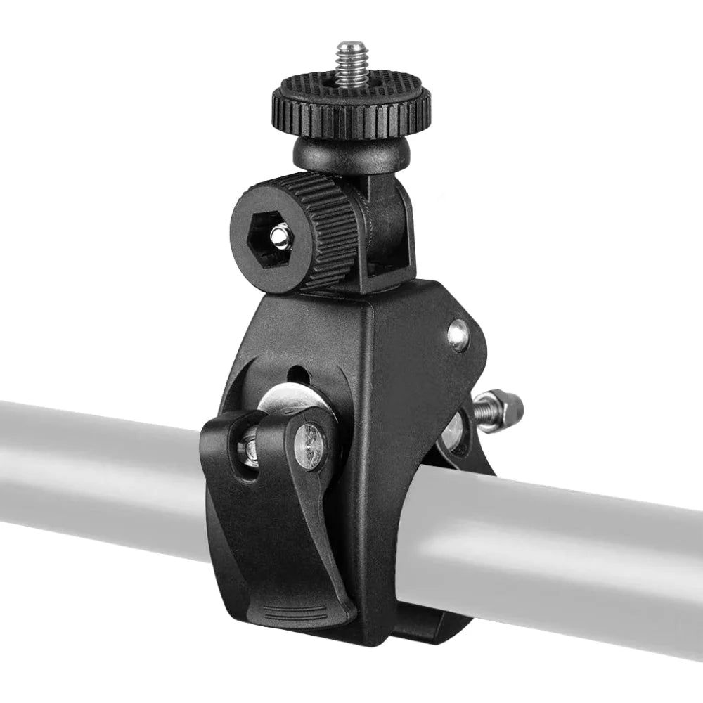 Universal 360 Degree Rotating 1/4 Camera DV Bike Bicycle Handlebar Clamp Bracket Tripod Mount Screw Clip For GoPro Hero 13 12 11 Vue