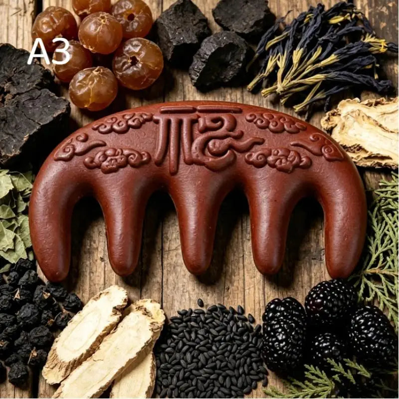 Natural Meridian Scalp Massage Wooden Comb Head Relax Tool Boost Scalp And Hair Health Care Vue A3