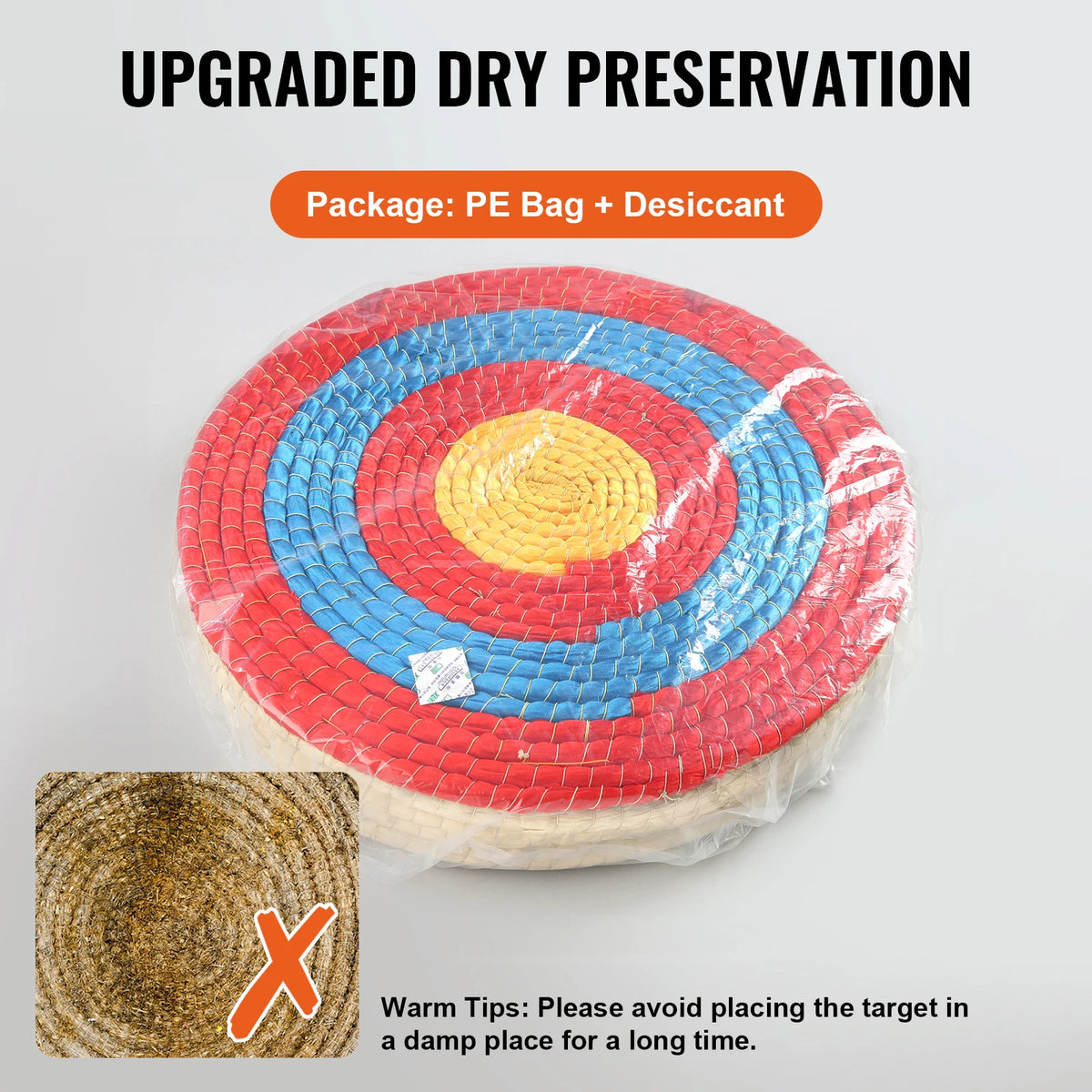 20" Traditional Straw Archery Target – 5-Layer Round Bow Target Archery Target Vue