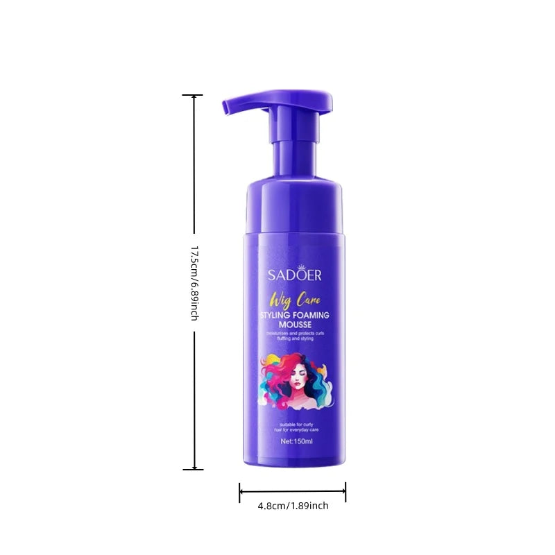150ml Styling Foam Mousse, Containing Aloe Vera Extract, Glycerin and Other Skin-Friendly Ingredients, the Foam Mousse Has a Gentle, Non-Sticky Texture That Moisturizes Hair, Makes It Naturally Voluminous, and Provides a Long Vue