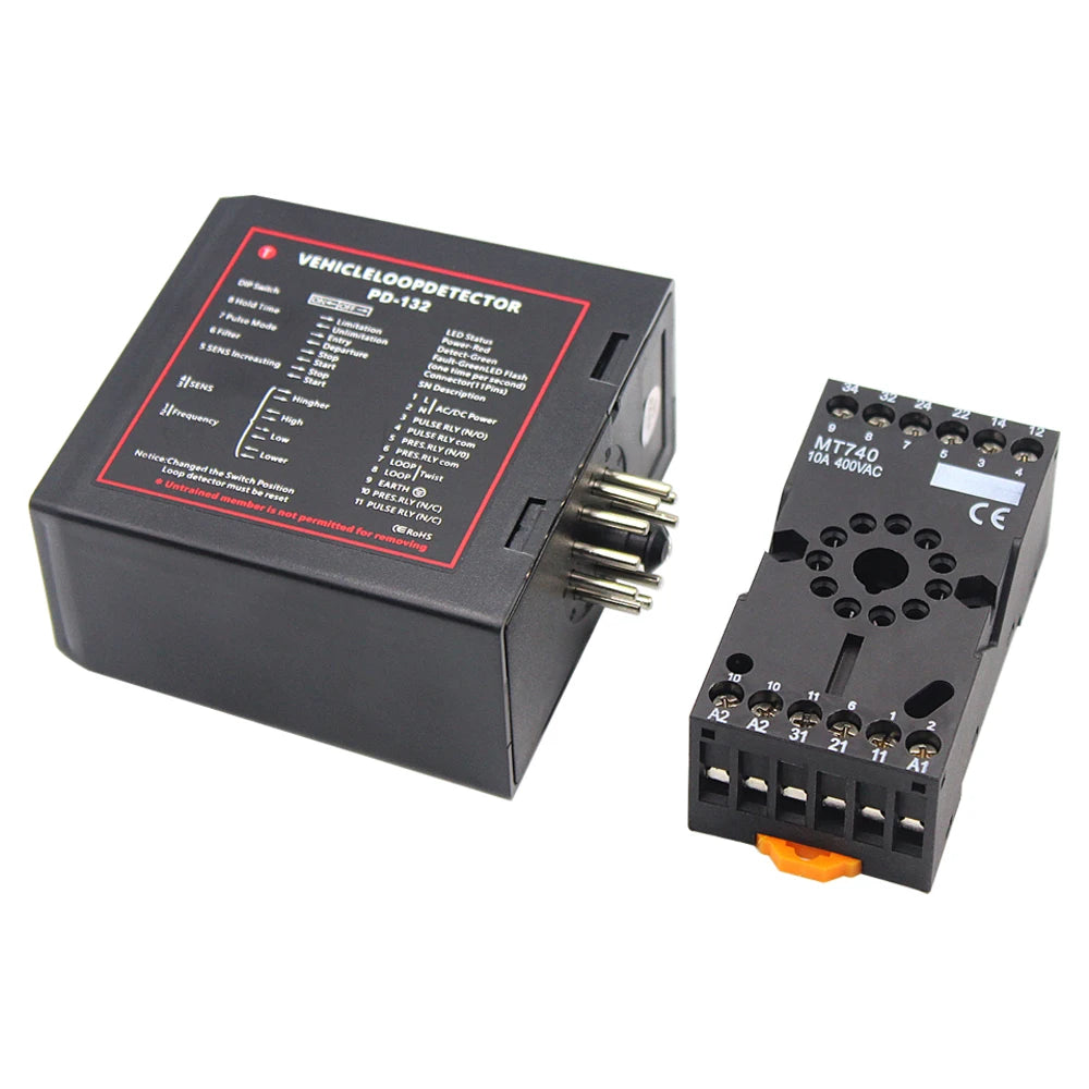 PD-132 Automatic Gate Opener Barrier Gate Traffic Inductive Single Channel Loop Vehicle Detector Compatible with NorthTech Vue