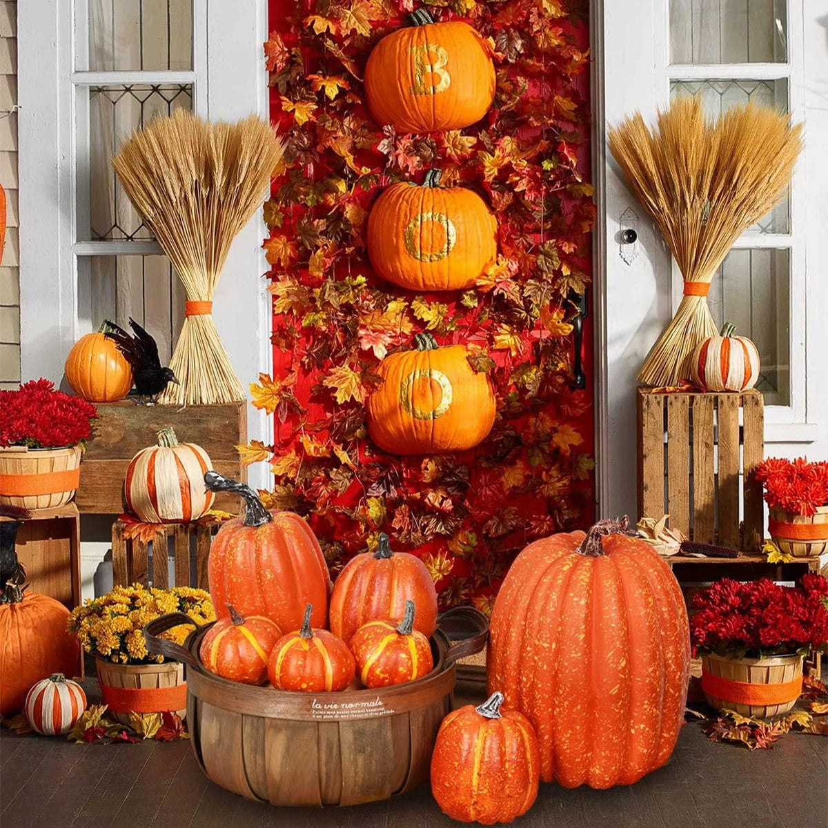 7PCS Fake Pumpkin Decoration for Halloween DisplayPhotography and Early Education Prop for Cabinet or Home Decor Home Decor Vue