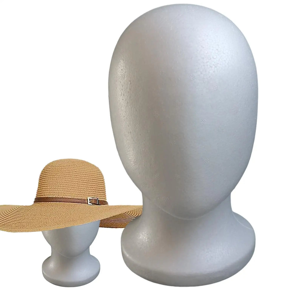 Female Styrofoam Mannequin Manikin Head Model Foam Wig Hair Glasses Display Multipurpose Faceless Cosmetics Display Stand Vue