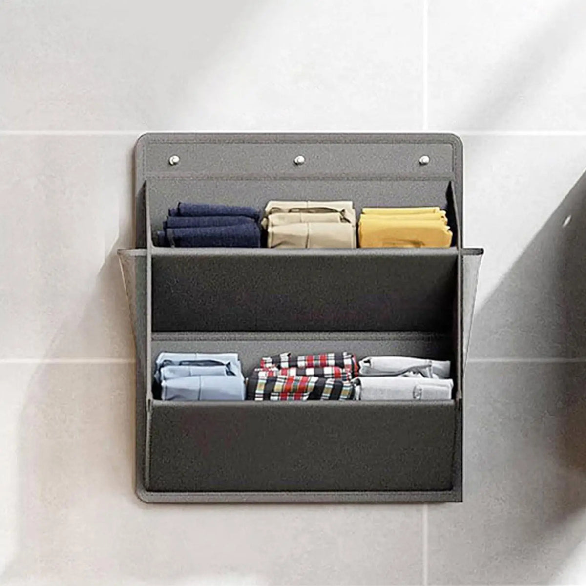 Wall Mounted Shoe Rack RV Shoe Organizer Space Saving Organizer Adhesive Holder for Laundry Bathroom Bedroom Entrance Dorm Vue