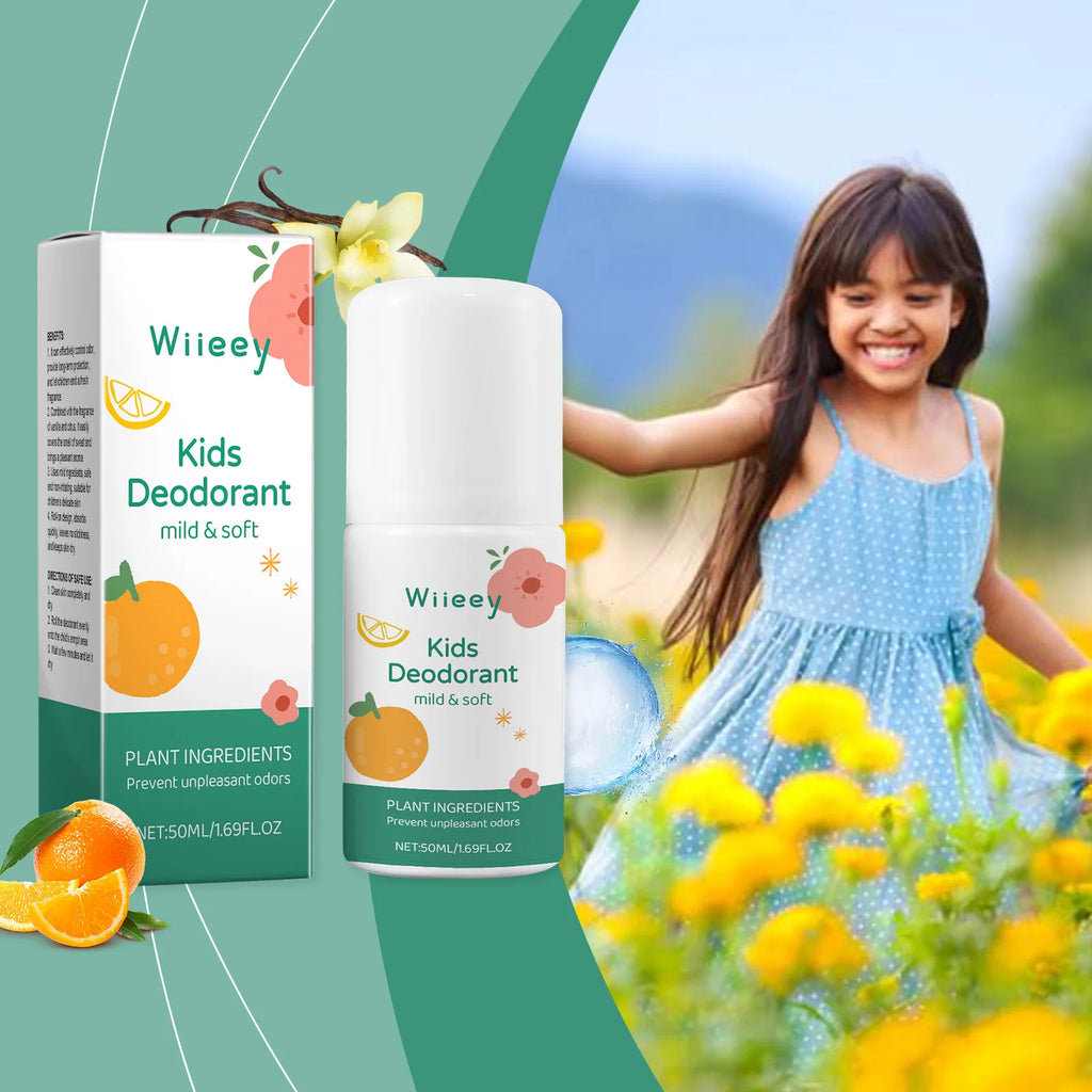 Wiieey 50ml Fresh Natural Deodorant For Kids Teens Aluminum Free Paraben Free Deodorant Burst Gentle And Non-Irritating Gifts Vue