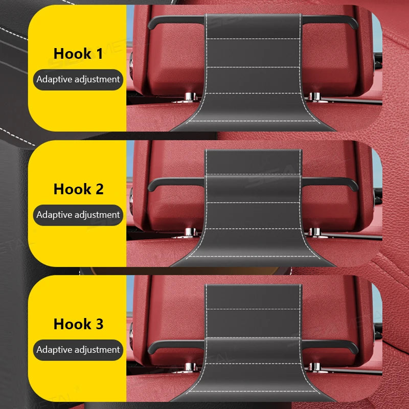 SEAMETAL Car Seat Back Storage Box Multifunctional Cup Holders Phone Stand Tissue Box Hook 5 In 1 Backseat Hanging Organizer Box Vue