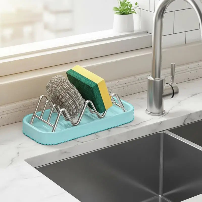 Stainless Steel Soap Rack Multifunctional Drainage Soap Tray Durable Storage Organizer for Bathroom Sink Vue