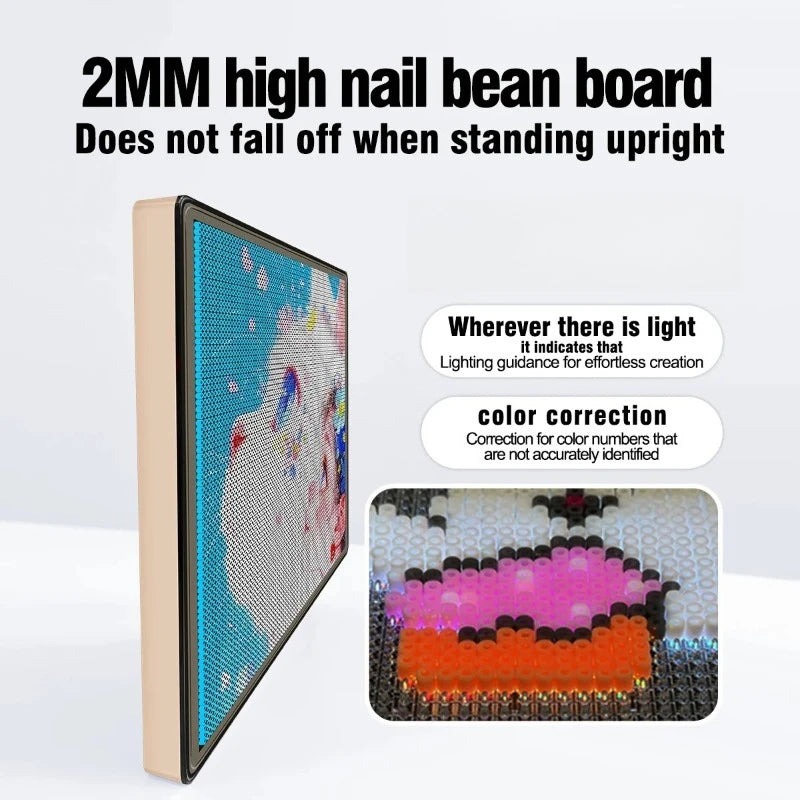 DIY Smart LED Pegboard APP Control Electronic Fuse Beads Melting Board Large Square Ironing Beads Craft Kit for Gift Vue