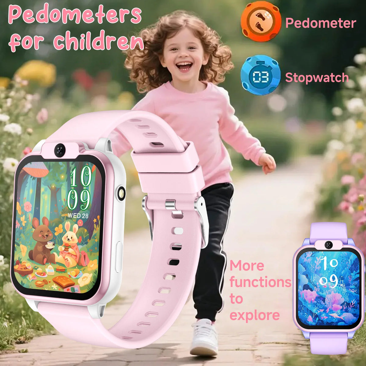 New Smartwatch for Kids 18 Variety of Games Sleep Monitoring HD Camera Control Flashlight Parent-child Interaction Perfect Gifts Vue