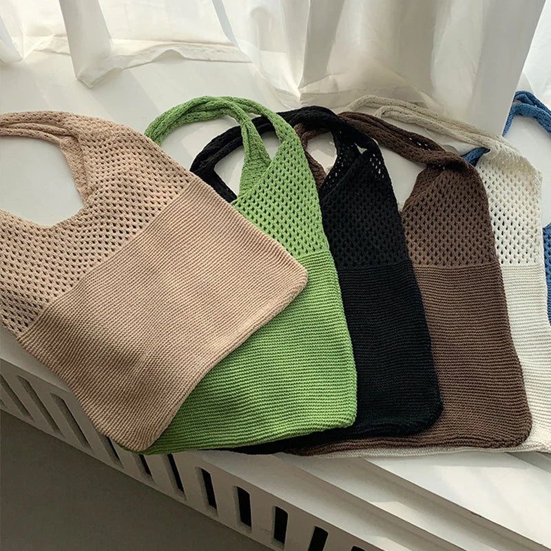 Designer Knitted Handbags Large Capacity Totes Women Summer Beach Bag