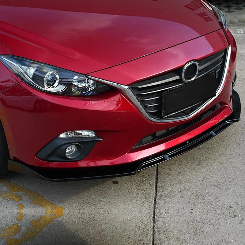 3Pcs/set Car Front Bumper Separator Bumper Lip Body Kit For Mazda 3 Axela 2014-2018 Vue