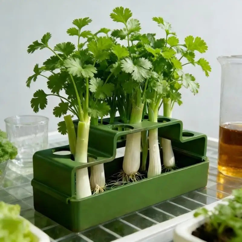 Green Onion Hydroponic Planter Water Efficient Cultivation System for Home Office Balcony Fresh Herb Growing Vue