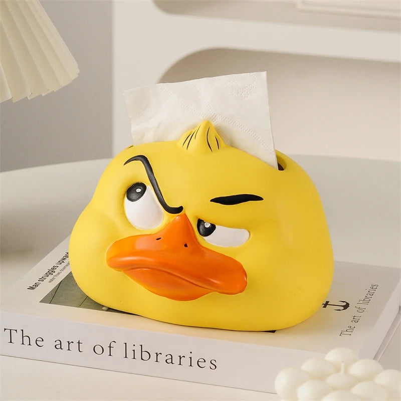 Cute Duck Tissue Box Ceramic Tabletop Dispenser Luxury Elegant Home Display For Living Room Coffee Table Decor Gift For Women Vue