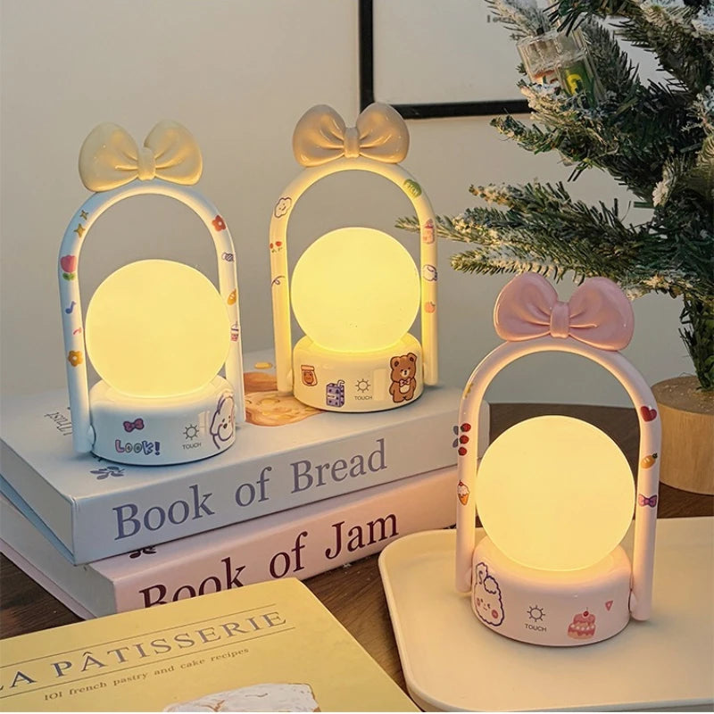 Lovely Wall Hanging Night Light 3 Color Dimmable Ambient Lamp Eye Protection Sleep Light for Bedroom Dorm Decor Vue