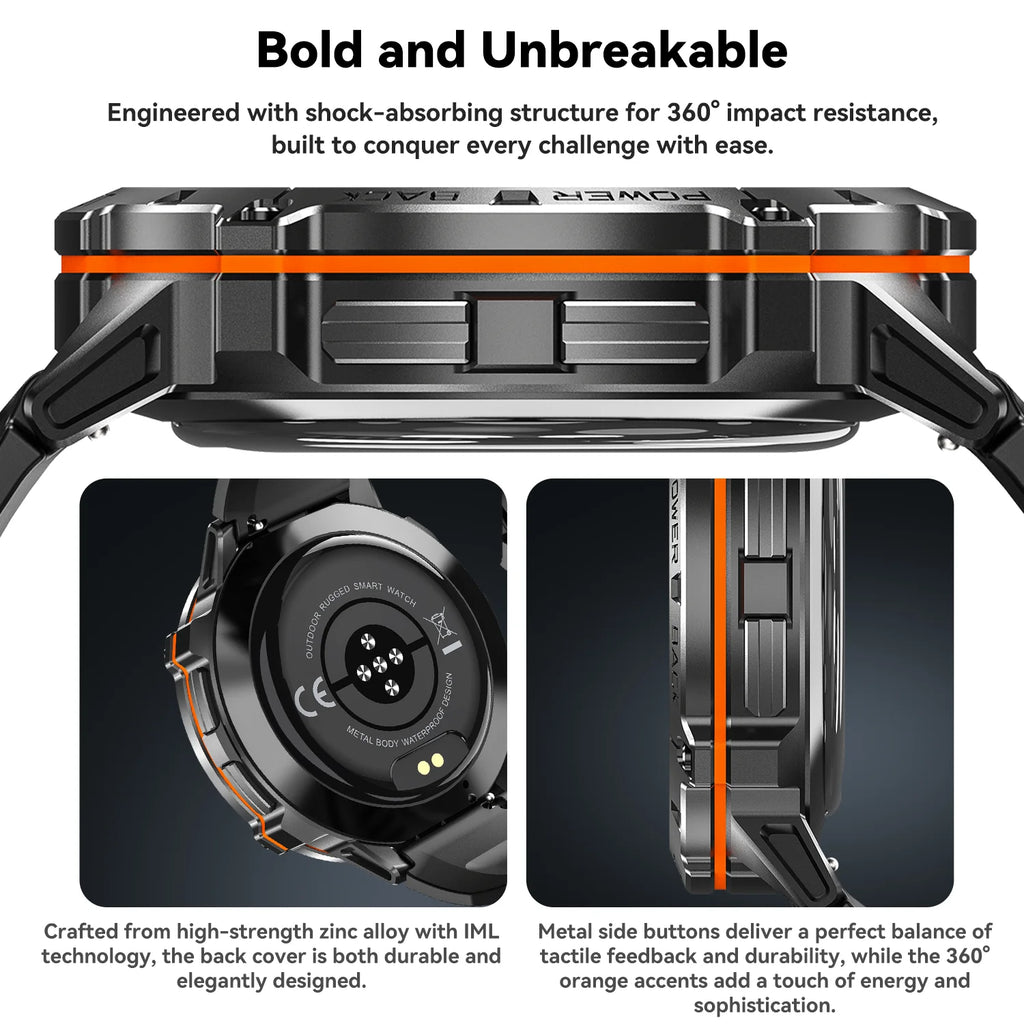 Cubot X3, Sport Waterproof Smartwatch, 1.73-inch AMOLED Display, Bluetooth Calls, 900mAh Battery, Blood Oxygen, Fitness Tracker Vue