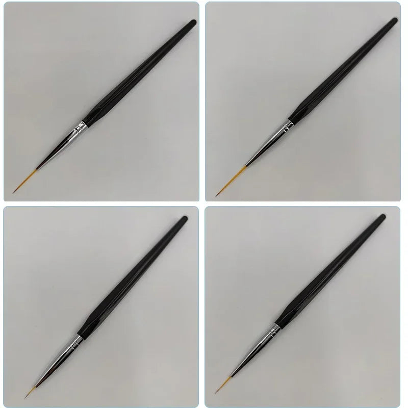 1Pc Nail Art Liners Striping Brushes Long Thin Fine Line Drawing Detail Painting Blending Acrylic Nails Supply Nail Art Brush Vue