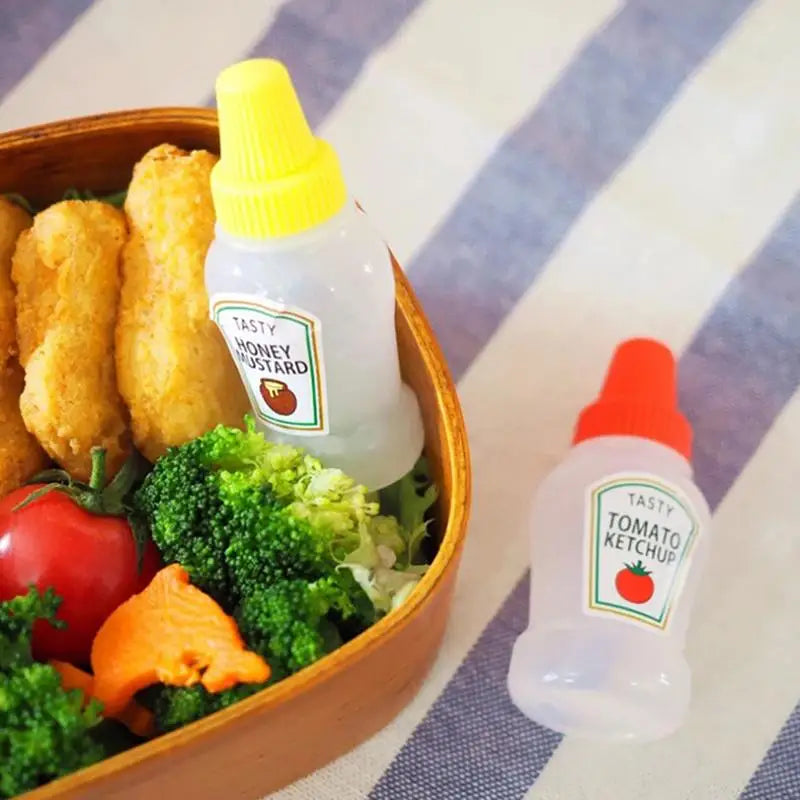 Mini Condiment Squeeze Bottles for Camping, BBQ & Travel Condiment Squeeze Bottles Vue